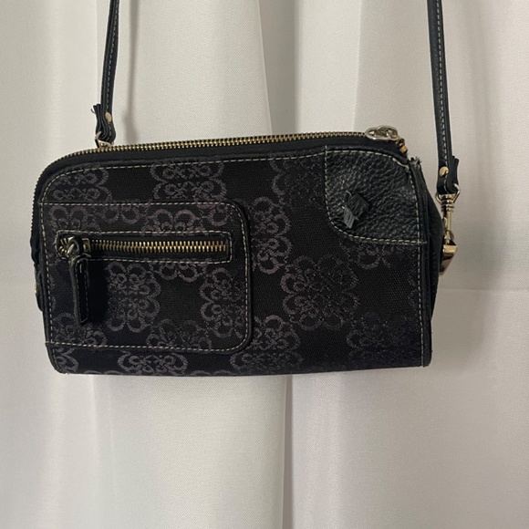 Kathy Van Zealand Jacquard Black Crossbody Bag - Picture 12 of 15
